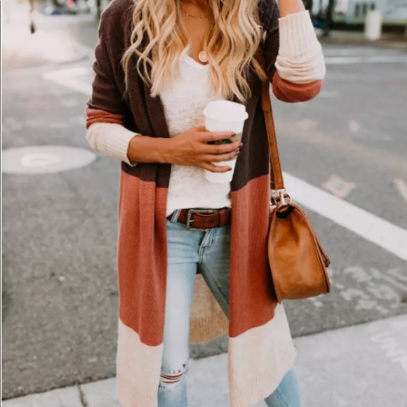 Sweaters - Color block cardigan NWOT